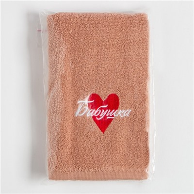 Полотенце махровое «Этель. Бабушка», 35×50±5 см, хлопок 100%, бежевое