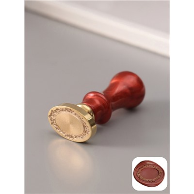 Печать для сургуча с пластиковой ручкой «Ажурная рамка. Овал», 6.3×3×2 см