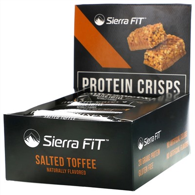Sierra Fit, протеиновые чипсы, соленый ирис, 12 батончиков, 56 г (1,98 унции) каждый