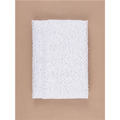 Кружево вязаное, 55 мм, 15±1 м, белое