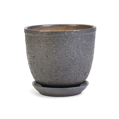 Горшок для цветов «Шагрень», 1.8 л, d=16 см, h=16 см, керамический, с поддоном