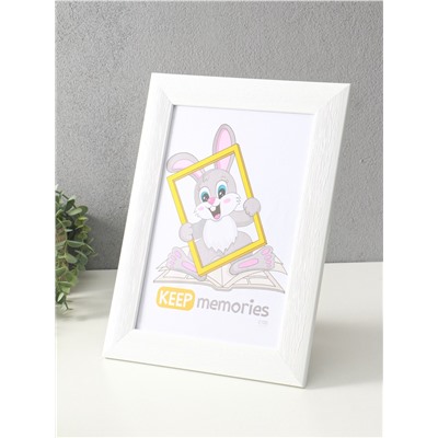Фоторамка для фото 21×30 см Keep memories Luxe Elegance, с ножкой, пластик, белый, (пластиковый экран)