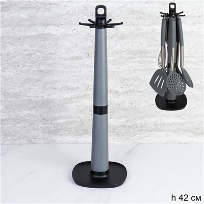 Подставка для кухонных принадлежностей пластик / PDKP-12 /уп 40/