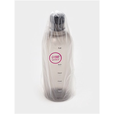 Бутылка для воды с мерной шкалой, 750 мл, 7.5×22.5 см, полистирол, чёрная