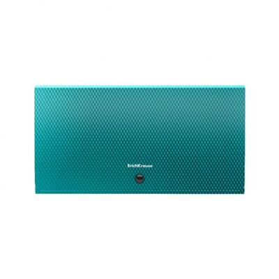 Папка 12 отд. на кнопке 260х138х25 мм 50420 Diagonal Vivid Check size ассорти 700мкм ErichKrause