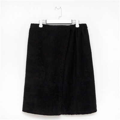 Набор для сауны «Экономь и Я»: полотенце - парео 68×150 см + чалма, 100% хлопок, 320 г/м², чёрный