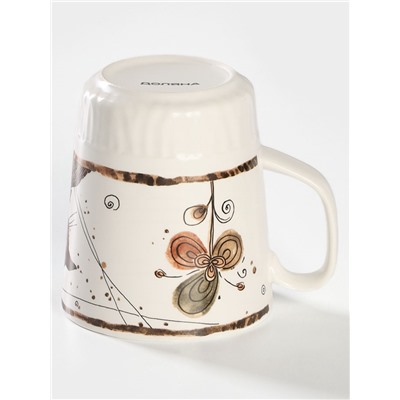 Кружка Доляна «Коты-аристократы», 350 мл, фарфор, белая