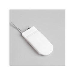 Гирлянда «Мишура» 1 м роса, IP20, серебристая нить, 20 LED, батарейки CR2032×2 (в комплекте), свечение мульти