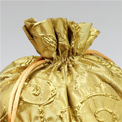 Мешочек подарочный парча «С Новым годом», 20×30 см ± 1.5 см