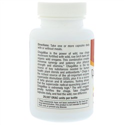 North American Herb & Spice, Сырой ChagaMax, 90 растительных капсул