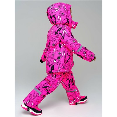 Комплект текстильный с полиуретановым покрытием для девочек: куртка, полукомбинезон