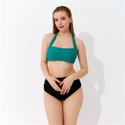 Топ купальный с завязками на шее женский MINAKU, размер 48, зеленый