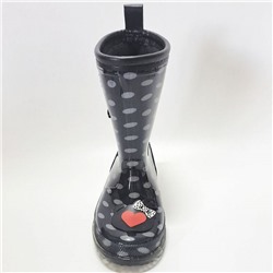 80-710C черн/сер Сапоги резиновые для девочек (27-33)/14