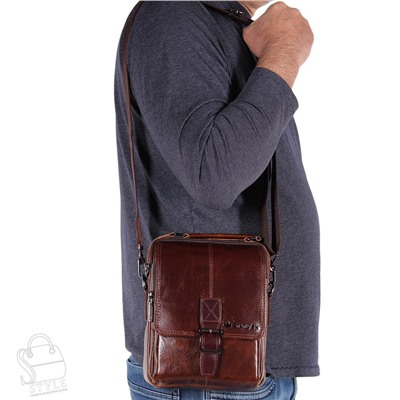 Сумка мужская кожаная 67712Z brown Zinimxs