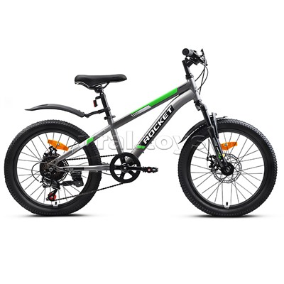 Велосипед 20" Rocket Crux 2.0 , цвет серый, размер 11"