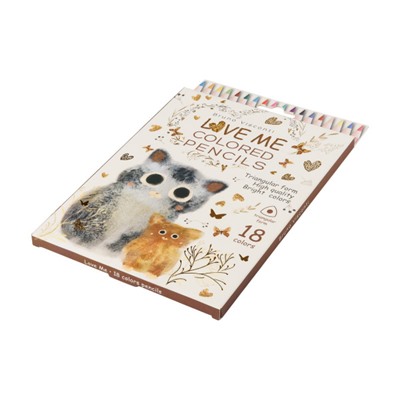 Карандаши 18цв "LOVE ME. КОТИКИ. СЧАСТЬЕ" 30-0155 Bruno Visconti