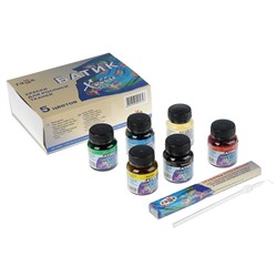 УЦЕНКА Краска по ткани набор 5цв*70 мл Гамма «Батик-Хобби» +резерв к/к