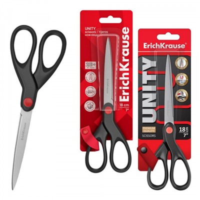 Ножницы 180 мм Unity черный 48157 ErichKrause