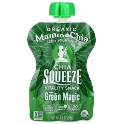 Mamma Chia, Organic Chia Squeeze, Vitality Snack, Green Magic, 8 Squeezes, 3.5 oz (99 g) Each