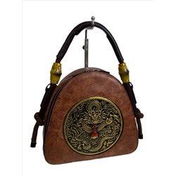 Женская сумка из искусственной кожи, цвет коричневый