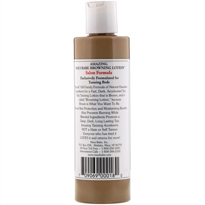 Maui Babe, Amazing Browning Lotion, салонное средство для загара, 236 мл (8 жидк. унций)
