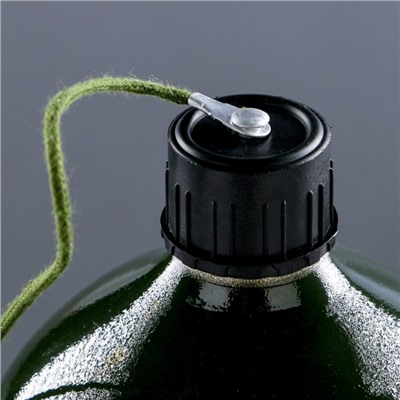 Фляжка армейская походная Adventure, 1.3 л, для воды, на лямках, металлическая, зелёная