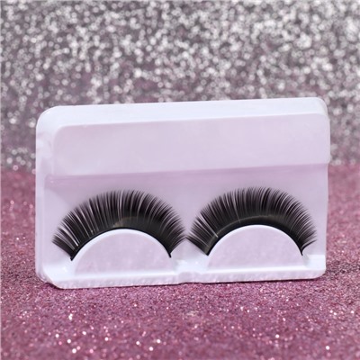 Ресницы накладные «Двойной объём», 11 мм, без клея, чёрные