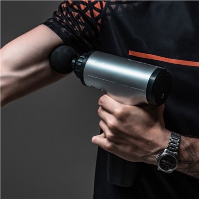 УЦЕНКА Массажёр для тела LuazON LEM-42, перкуссионный, 4 насадки, 6 скоростей, от АКБ