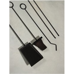 Каминный набор «Уют», 4 предмета, 20×13×60 см, сталь