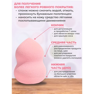 Спонжи для нанесения макияжа желтые 4 шт