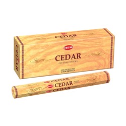 HEM Благовония шестигранник упаковка 6шт: Cedar (1 блок)