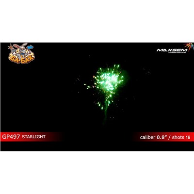 Фейерверк GP497 Свет звезд / STARLIGHT (0,8" х 16)