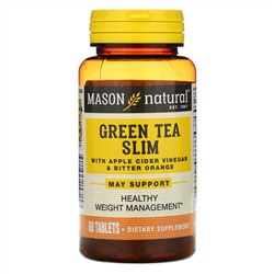 Mason Natural, Green Tea Slim with Apple Cider Vinegar & Bitter Orange, 60 Tablets