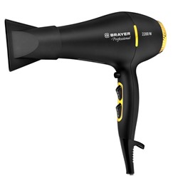 Фен BRAYER 3005BR , 2200 Вт, 2 скорости, 3 температурных режима, концентратор, чёрный