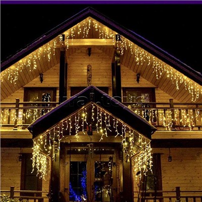 Электрогирлянда Бахрома, 9м, 288 ламп, теплый