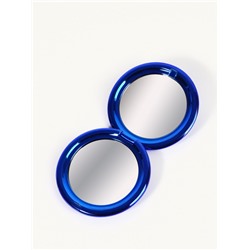 Зеркало складное «Металлик», d=6.5 см, с увеличением х2, синее