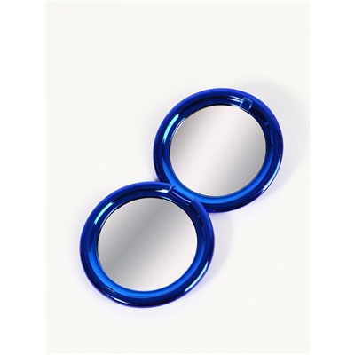 Зеркало складное «Металлик», d=6.5 см, с увеличением х2, синее