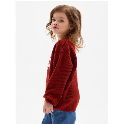 Джемпер детский KAFTAN Love, размер 30 (98-104 см), красный