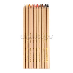 Карандаши цветные 10 цв. "Triolino Ultra 4М. Skin Tones" (оттенки цвета кожи) супер мягкий грифель на масляной основе, диаметр грифеля 4 мм, трехгранные, в картонной коробке