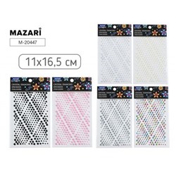 Наклейки-стразы пластиковые 11х16,5 см, 6 дизайнов M-20447 Mazari