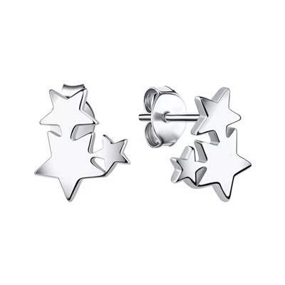 Серьги из серебра без вставки, Л-27182