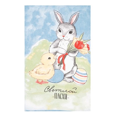 Набор кухонных полотенец Доляна «Светлой Пасхи» 35×60 см - 2 шт., 100% хлопок