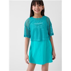 Комплект трикотажный для девочек: сарафан, фуфайка (футболка)