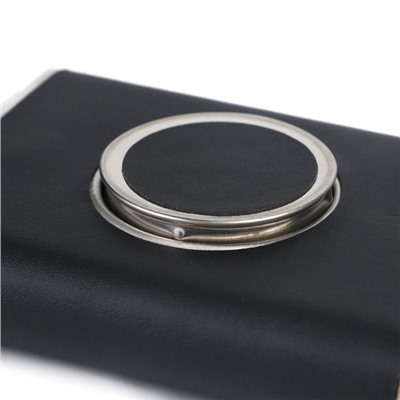 Фляжка Мастер К, 240 мл, со складным стаканом 50 мл, нержавеющая сталь, чёрная