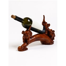 Подставка под бутылку TAKE IT EASY «Два слона», полистоун под дерево, 36×10×25 см