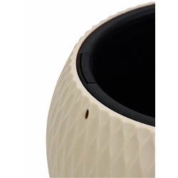 Кашпо для цветов «Жемчужина», 4 л, d=29 см, h=19.5 см, пластик, со вставкой, бежевое