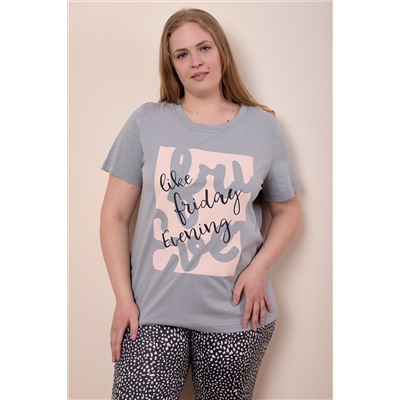 Пижама футболка и капри М325295Пср