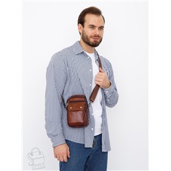 Сумка мужская кожаная 3131 brown Fuzhiniao в Новосибирске