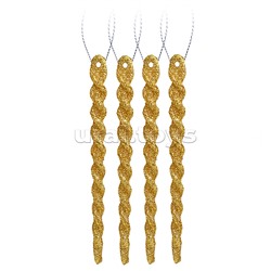 Набор новогодних украшений "Волны" (4шт х 13,5см)