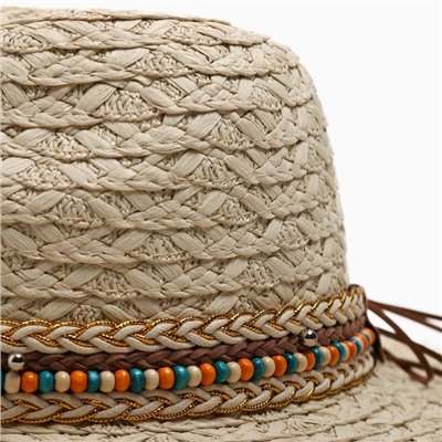 Шляпа женская летняя MINAKU, бежевая, размер 56-58